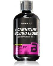 L-Carnitine 100 000 Liquid, ябълка, 500 ml, BioTech USA