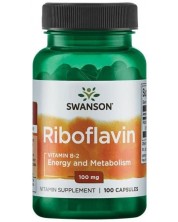 Riboflavin, 100 mg, 100 капсули, Swanson -1