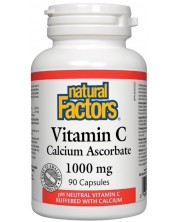 Vitamin C Calcium Ascorbate, 1000 mg, 90 капсули, Natural Factors