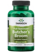 Full Spectrum Butcher's Broom, 470 mg, 100 капсули, Swanson -1