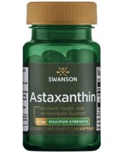 Astaxanthin, 12 mg, 30 меки капсули, Swanson