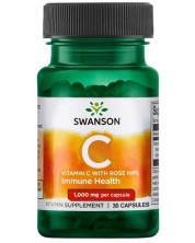 Vitamin C with Rose Hips, 1000 mg, 30 капсули, Swanson -1