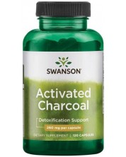 Activated Charcoal, 260 mg, 120 капсули, Swanson