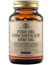 Fish Oil Concentrate, 1000 mg, 60 меки капсули, Solgar -1