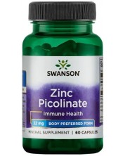 Zinc Picolinate, 22 mg, 60 капсули, Swanson -1