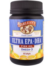 Ultra EPA-DHA, 60 меки капсули, Barlean's -1