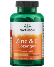 Zinc & C, 200 подсладени таблетки, Swanson