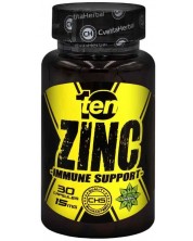 10/ten Zinc Immune Support, 15 mg, 30 капсули, Cvetita Herbal -1