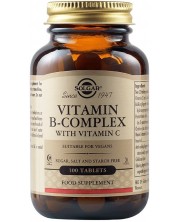 Vitamin B-Complex with Vitamin C, 100 таблетки, Solgar -1