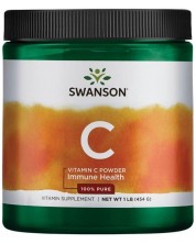 Vitamin C Powder, 100% Pure, 454 g, Swanson