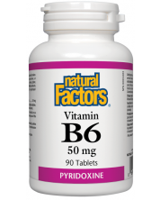 Vitamin B6, 50 mg, 90 таблетки, Natural Factors -1