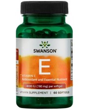 Vitamin E, 180 mg, 60 меки капсули, Swanson
