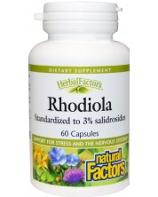 Phodiola, 150 mg, 60 капсули, Natural Factors -1