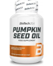 Pumpkin Seed Oil, 60 гел капсули, BioTech USA -1