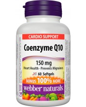 Coenzyme Q10, 150 mg, 60 софтгел капсули, Webber Naturals -1