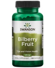 Bilberry Fruit, 470 mg, 100 капсули, Swanson -1