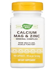 Calcium, Magnesium & Zinc, 100 капсули, Nature's Way -1