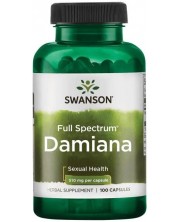 Full Spectrum Damiana, 510 mg, 100 капсули, Swanson -1