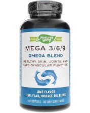 Mega 3/6/9 Omega Blend, 90 капсули, Nature's Way -1