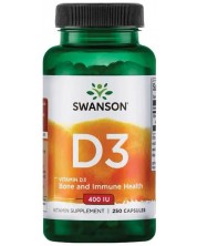 Vitamin D-3, 400 IU, 250 капсули, Swanson -1