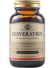 Resveratrol, 100 mg, 60 растителни капсули, Solgar -1