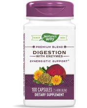 Digestion with Enzymes, 100 капсули, Nature’s Way