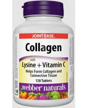 Collagen Lysine + Vitamin C, 120 таблетки, Webber Naturals -1