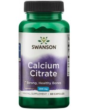 Calcium Citrate, 200 mg, 60 капсули, Swanson