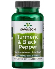 Turmeric & Black Pepper, 60 капсули, Swanson -1