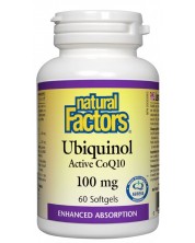 Ubiquinol Active CoQ10, 100 mg, 60 софтгел капсули, Natural Factors -1