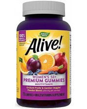 Alive Women's 50+ Premium Gummies, 75 таблетки, Nature's Way