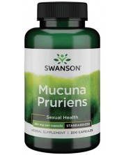 Mucuna Pruriens, 350 mg, 200 капсули, Swanson -1