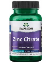 Zinc Citrate, 50 mg, 60 капсули, Swanson -1
