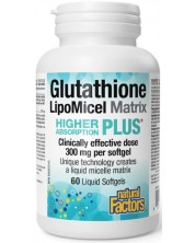 Glutathione LipoMicel Matrix, 300 mg, 60 софтгел капсули, Natural Factors