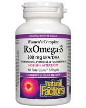 RX Omega-3 Woman's Complete, 1035 mg, 60 софтгел капсули, Natural Factors -1