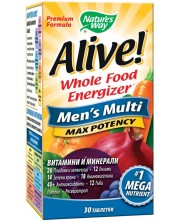 Alive Men's Multi Max Potency, 30 таблетки, Nature's Way