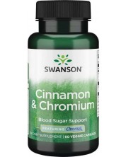Cinnamon & Chromium, 60 капсули, Swanson