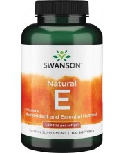 Natural Vitamin E, 671.1 mg, 100 меки капсули, Swanson
