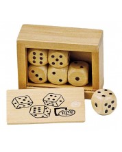 Дървени аксесоари за игра Gollnest & Kiesel - Дървени зарчета, в кутия -1