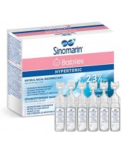 Hypertonic Babies Назален деконгестант, 18 ампули х 5 ml, Sinomarin