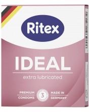 Ideal Презервативи, допълнително овлажнени, 3 броя, Ritex -1