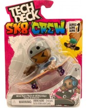 Игрален комплект Tech Deck SK8 Crew - Скейтборд за пръсти с фигурка, със сива шапка -1