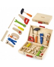 Игрален комплект Viga - Куфар с дървени инструменти