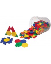Игрален комплект Learning Resources - Пластмасов танграм, 250 броя -1