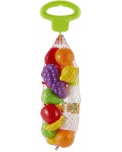 Игрален комплект Ecoiffier - Плодове и зеленчуци в мрежичка, 15 части