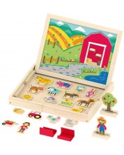 Игрален комплект Acool Toy - Магнитна дъска ферма с животни -1