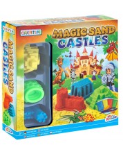 Игрален комплект Grafix - Магически пясък с формички, Замък, асортимент -1