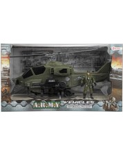 Игрален комплект Toi Toys - Боен хеликоптер с войник -1
