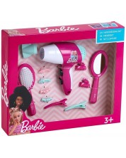 Игрален комплект Barbie - Фризьорски салон, със сешоар и аксесоари -1