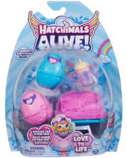 Игрален комплект Hatchimals Alive! - Столче за хранене с фигурки